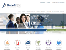 Tablet Screenshot of benefitpro.com